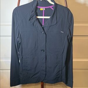 Eddie Bauer Lightweight Stretch Utility Jacket Women’s 14 Black Travel Blazer